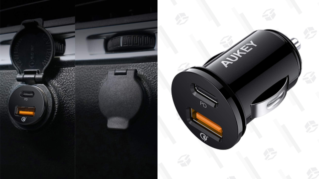 AUKEY USB-C PD Car Charger, Dual-Port Charger | $16 | Amazon | Use promo code U6AJHIUX